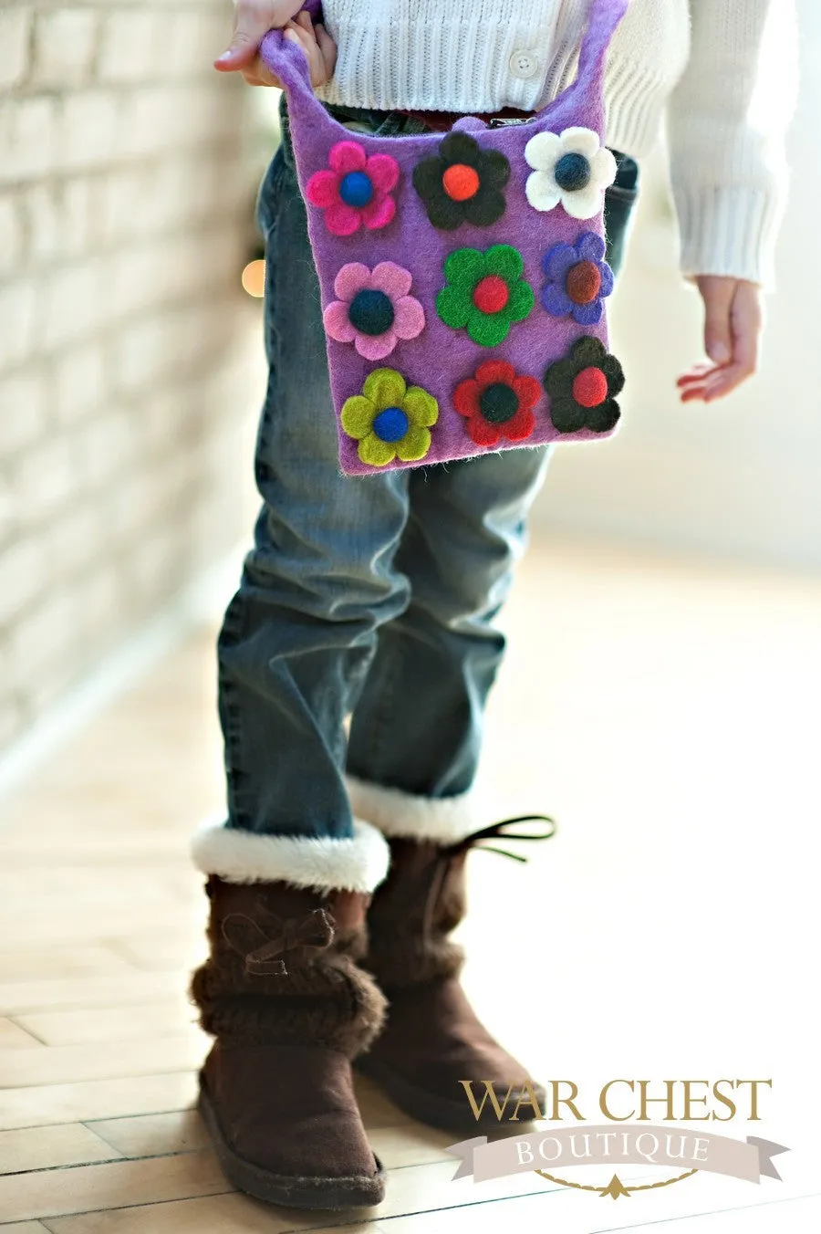 Felt Flower Purse