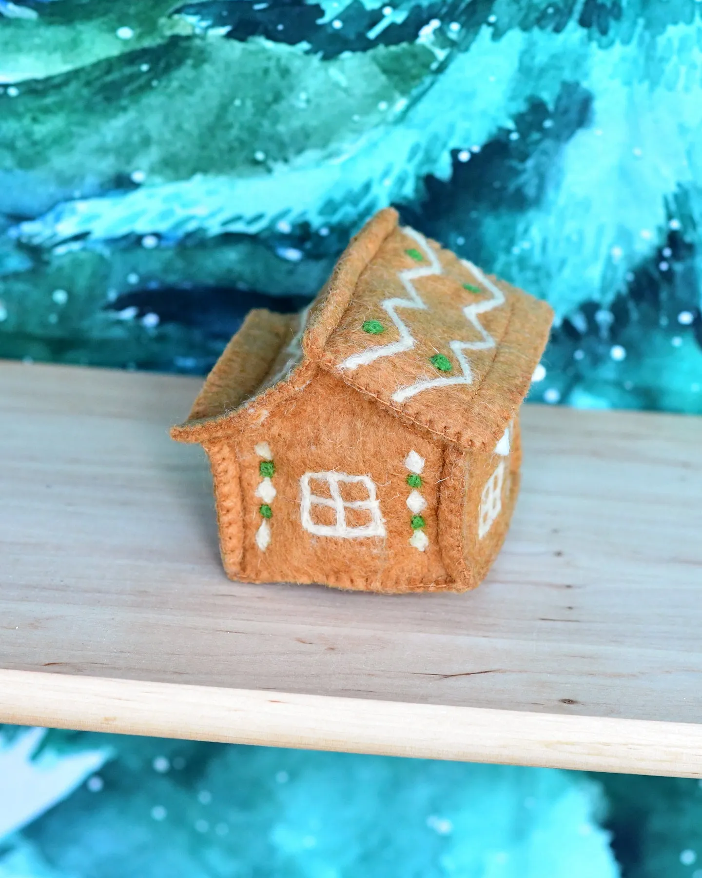 Felt Gingerbread House - Green Door