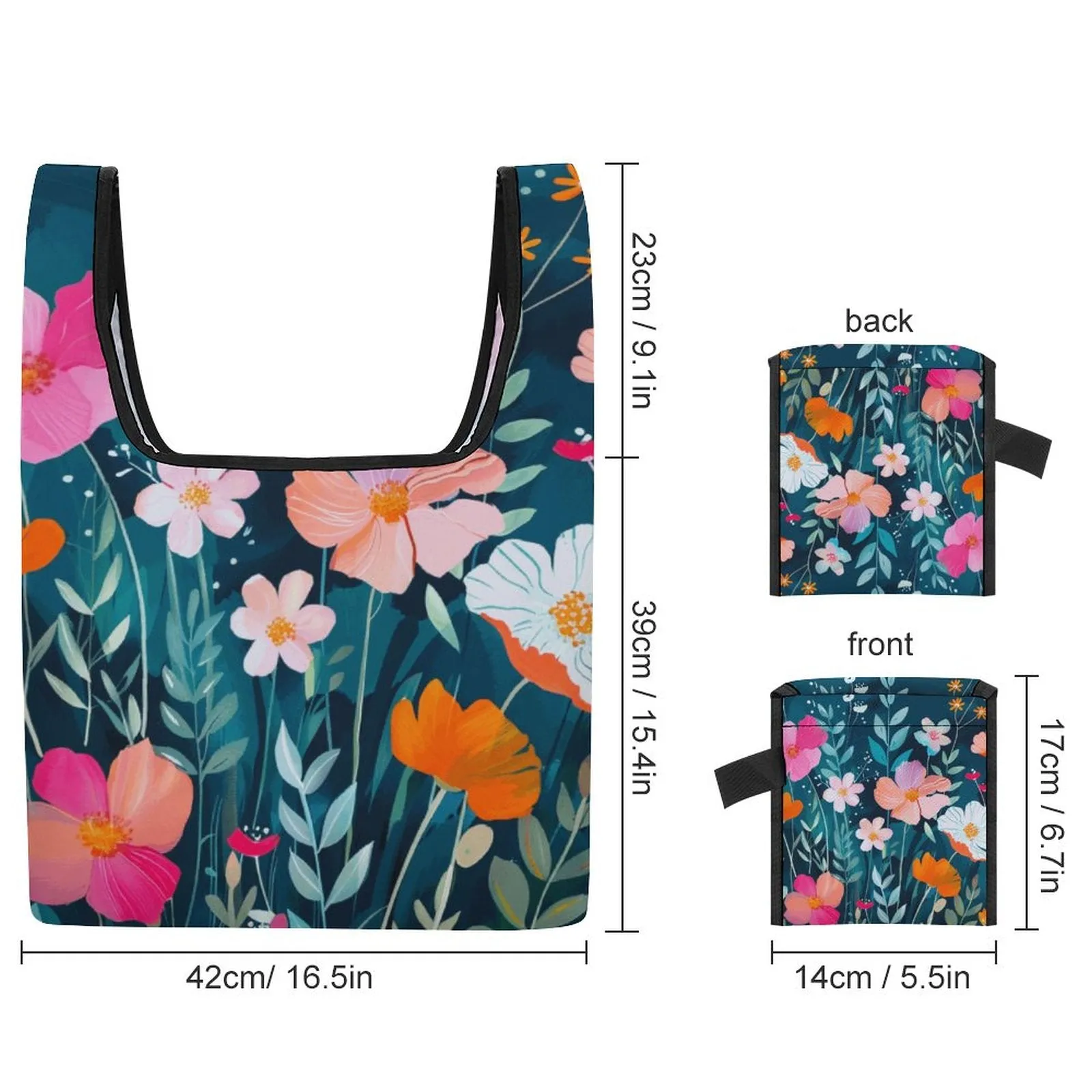 Floral Grocery Bag Holder, Reusable and Eco-Friendly Grocery Bags, Cute reusable shopping bag