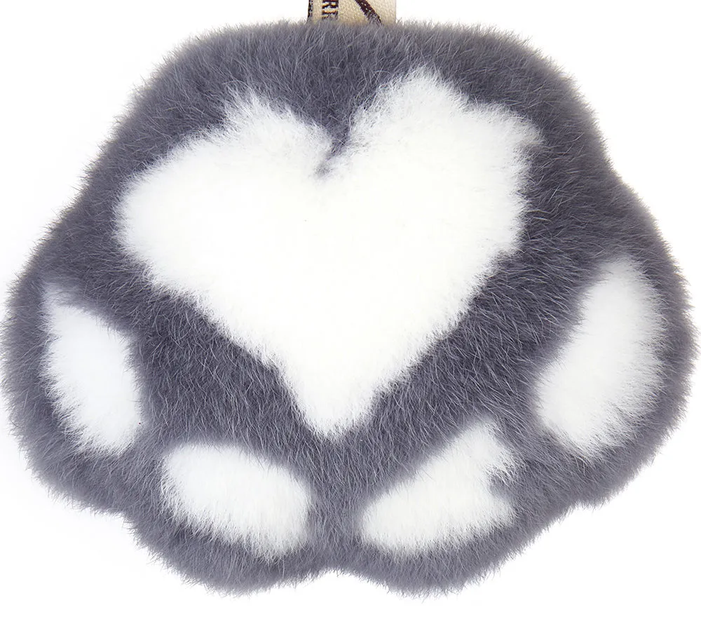 Fluffy Cat Paw Keyring Keychain Pandent Bag Cham