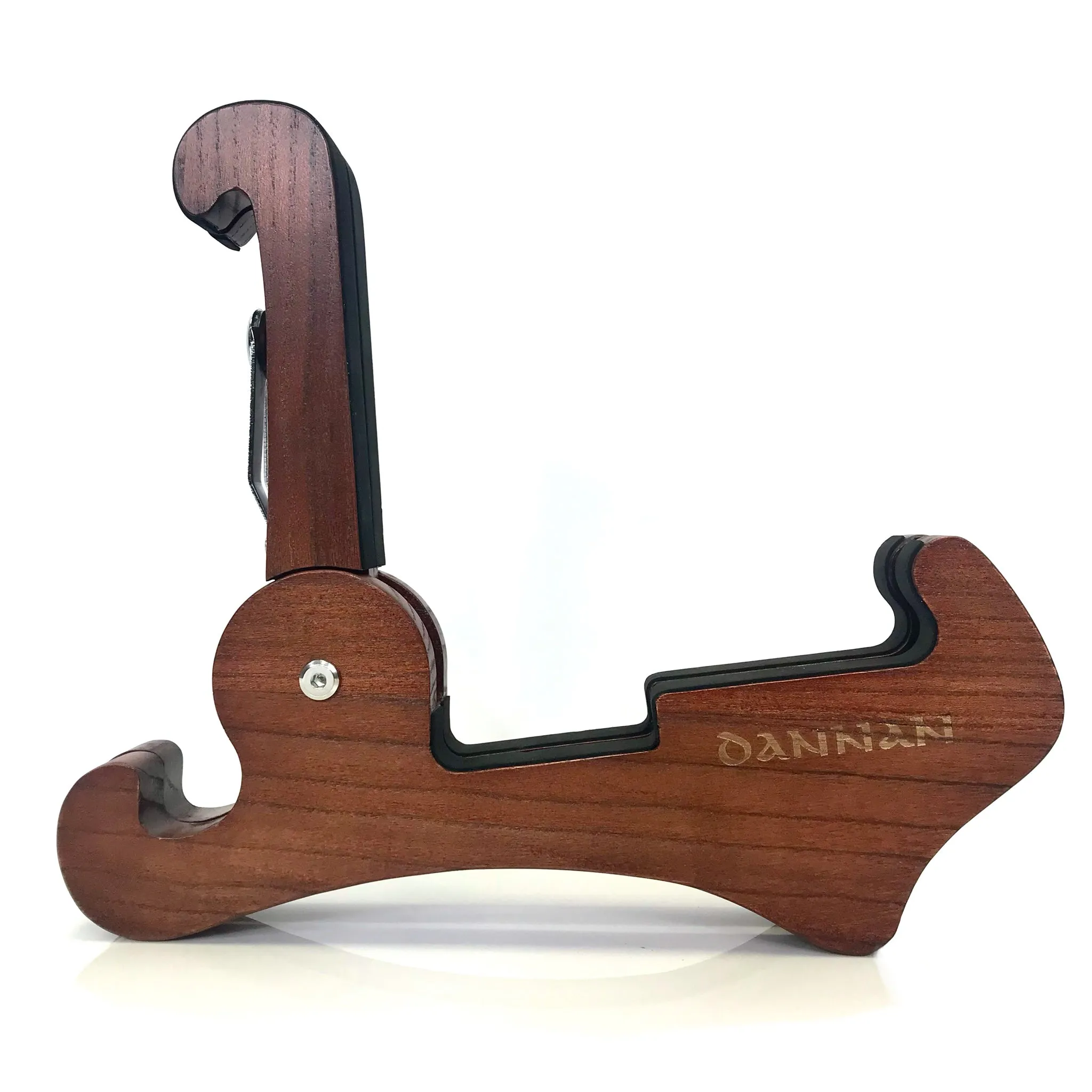 Foldable Wooden Guitar Stand by Dannan in Brown