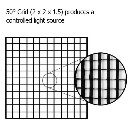 Fotodiox Pro Foldable Softbox PLUS Grid (Eggcrate) with Broncolor Speedring for Bronocolor (Pulso, Primo, and Unilite), Flashman, and Compatible Strobes