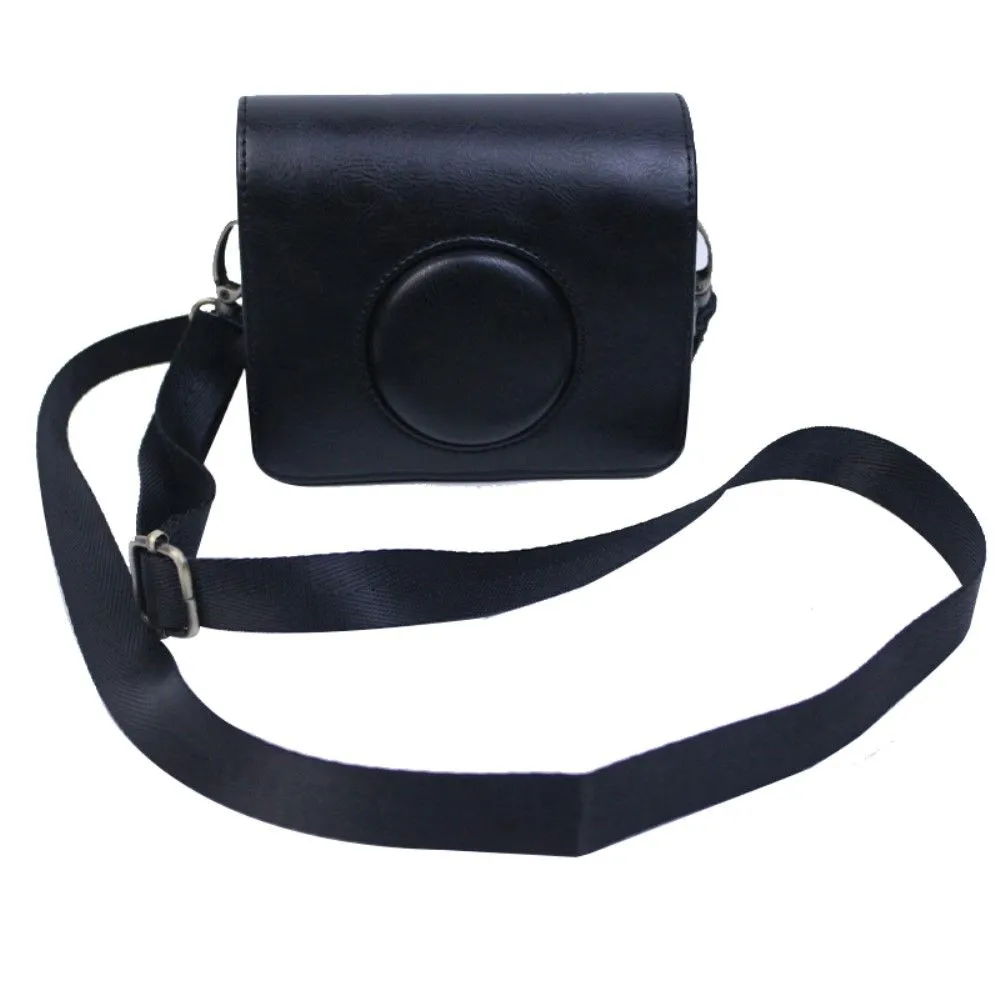 Fujifilm Instax Mini Evo PU leather case with strap - Black