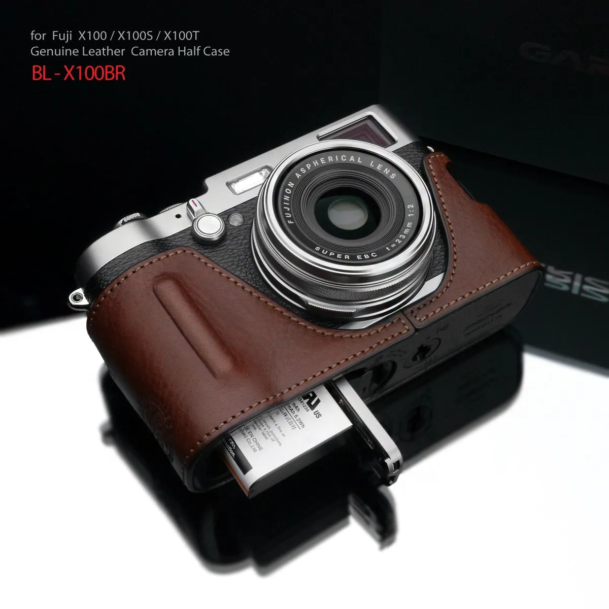 Gariz Brown Leather Camera BL-X100BR for Fuji Fujifilm X100/X100S/X100T