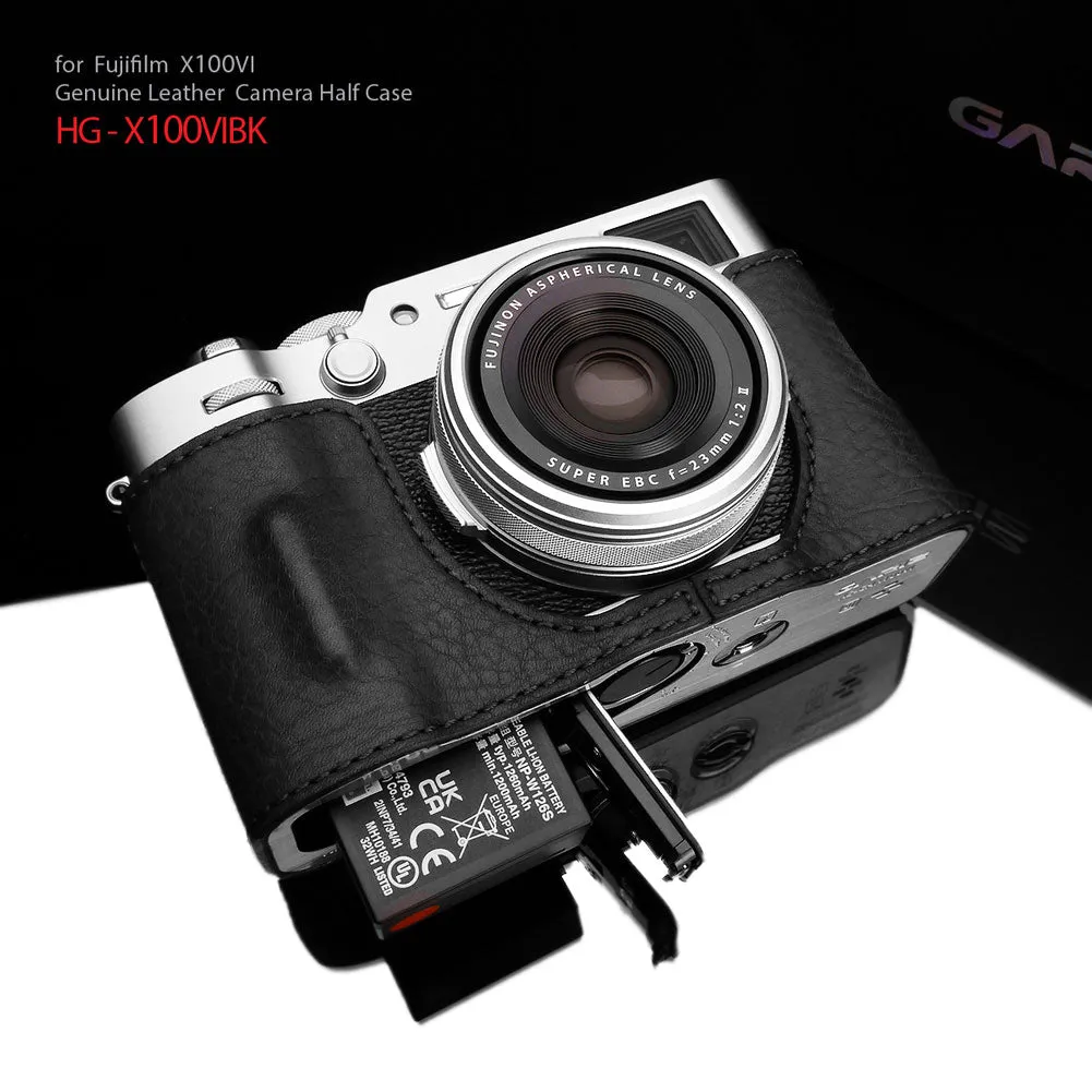 Gariz HG-X100VIBK Black Leather Camera Half Case for Fujifilm X100VI