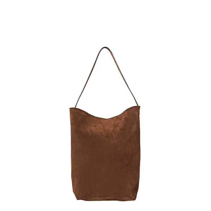 Genuine Leather Bucket Bag - High-Quality Cow Leather Shoulder Handbag