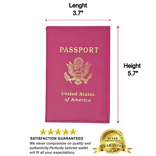 Genuine Leather Passport Cover Holder Case for Travel Best Gift BUY 1 GET 1 FREE