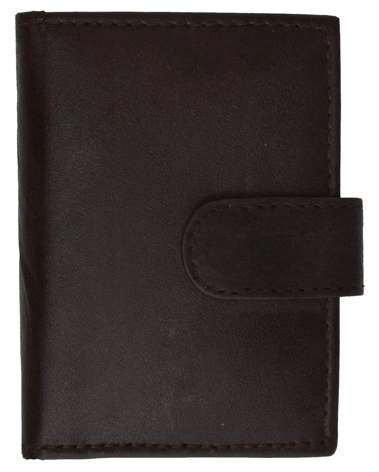 Genuine Leather Snap Closure Mens Small Wallet Card Case 570 CF (C)