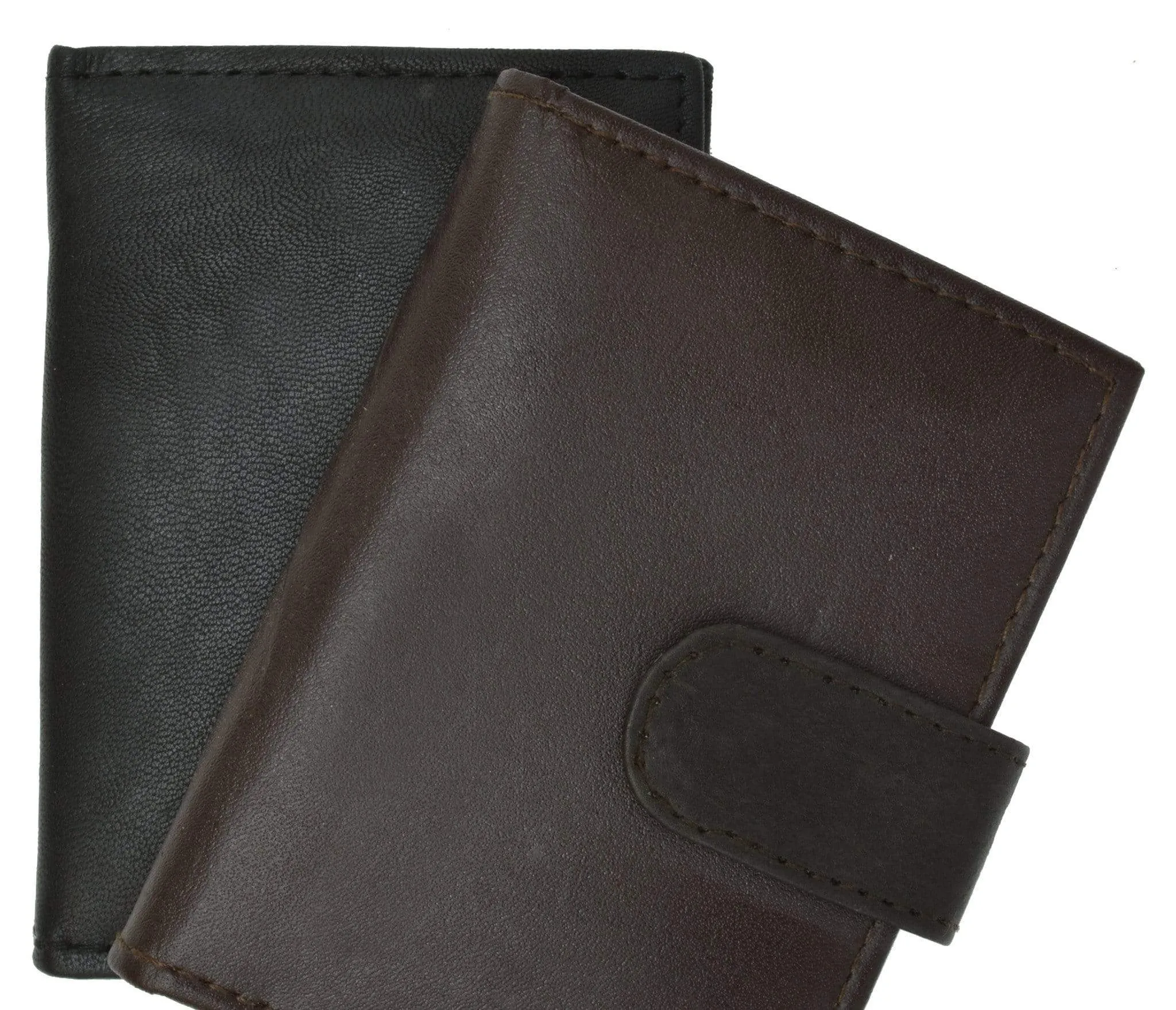 Genuine Leather Snap Closure Mens Small Wallet Card Case 570 CF (C)