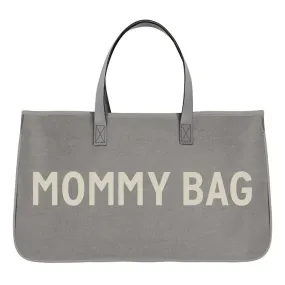 Grey Canvas Tote Mommy Bag