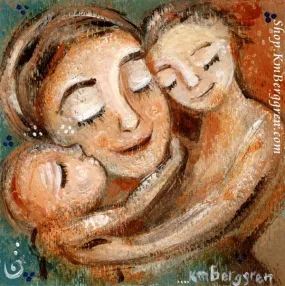 Guide Me - Mom with Son & Baby Art Print