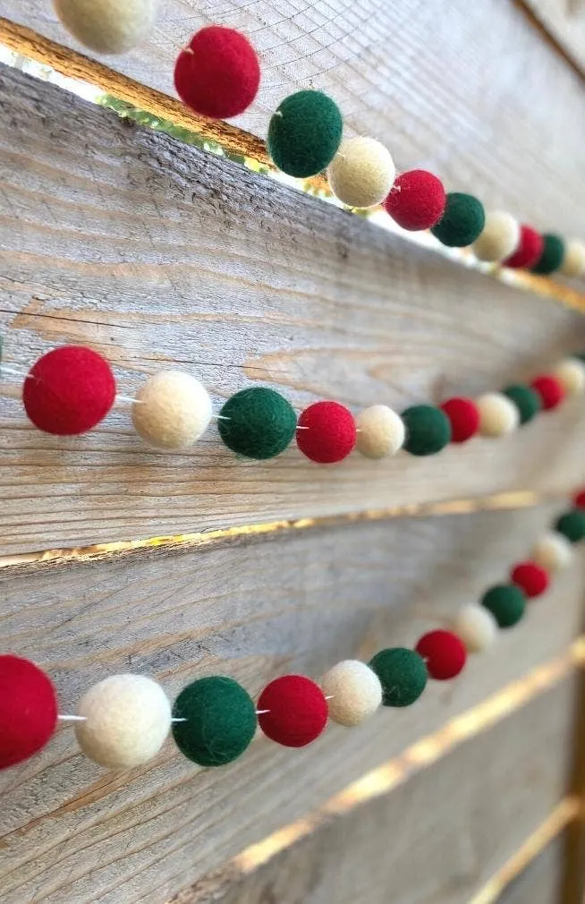 Handfelted Ball Garland - Multi