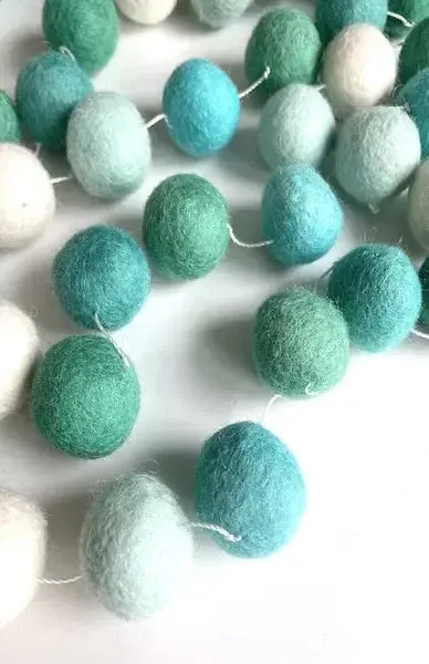 Handfelted Ball Garland - Multi