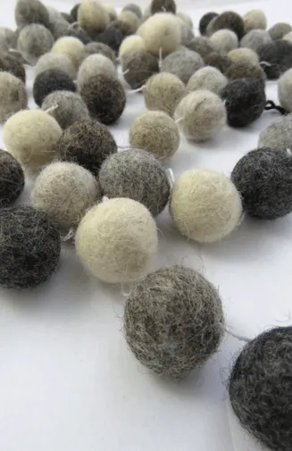 Handfelted Ball Garland - Multi