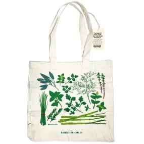 Harris Farm Reusable Herb Print Tote Bag