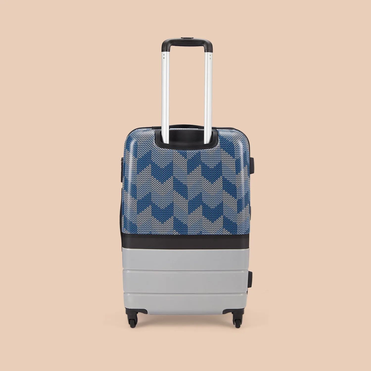 Himachal Chevron Grey Raahi Trolley Bag Combo (Cabin & Medium)