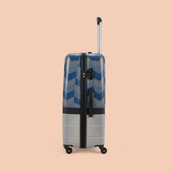 Himachal Chevron Grey Raahi Trolley Bag Combo (Cabin & Medium)