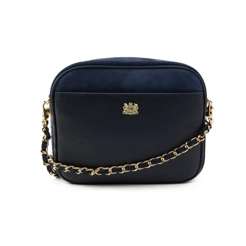 Holland Cooper Soho Ladies Camera Bag - Ink Navy Suede