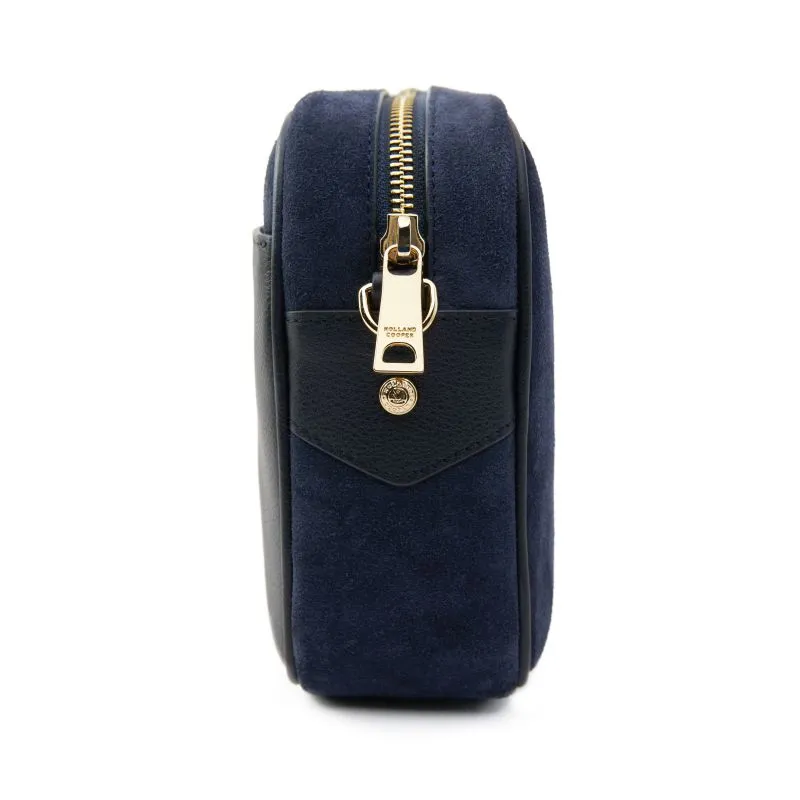 Holland Cooper Soho Ladies Camera Bag - Ink Navy Suede