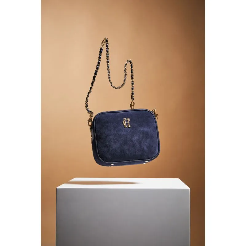 Holland Cooper Soho Ladies Camera Bag - Ink Navy Suede