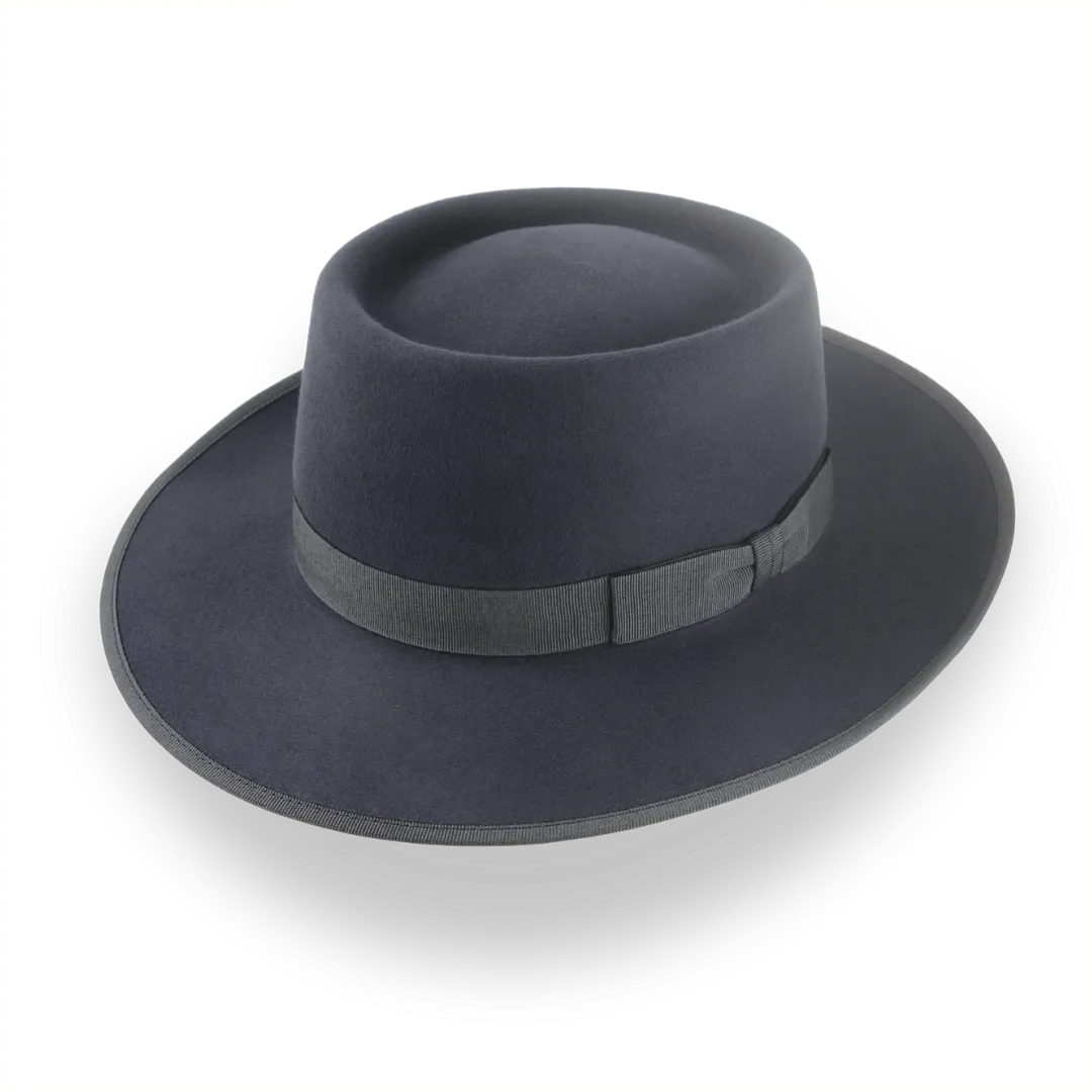 Iconic Slate Grey Fedora Porkpie Hat | The Oppenheimer