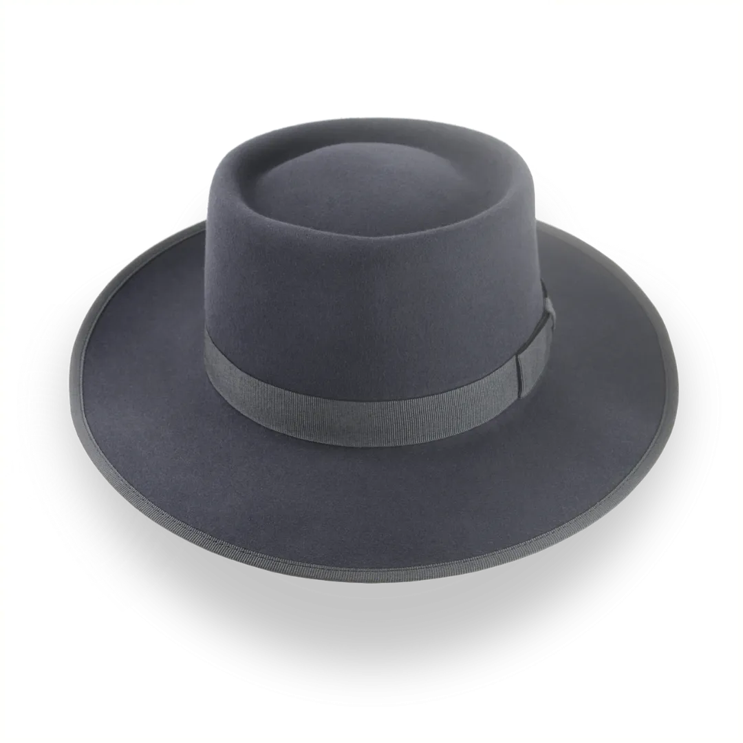 Iconic Slate Grey Fedora Porkpie Hat | The Oppenheimer