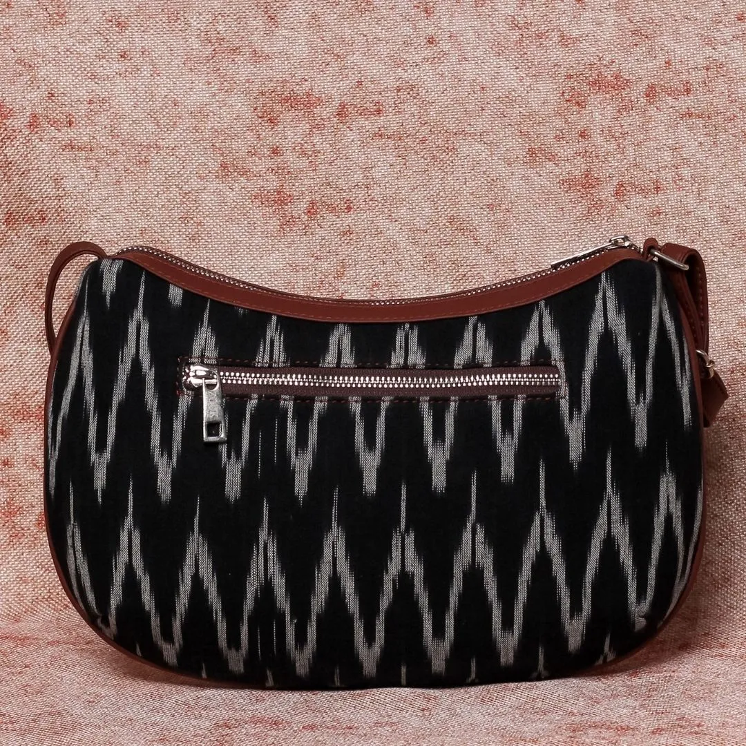 Ikat Wave Structured Shoulder Bag