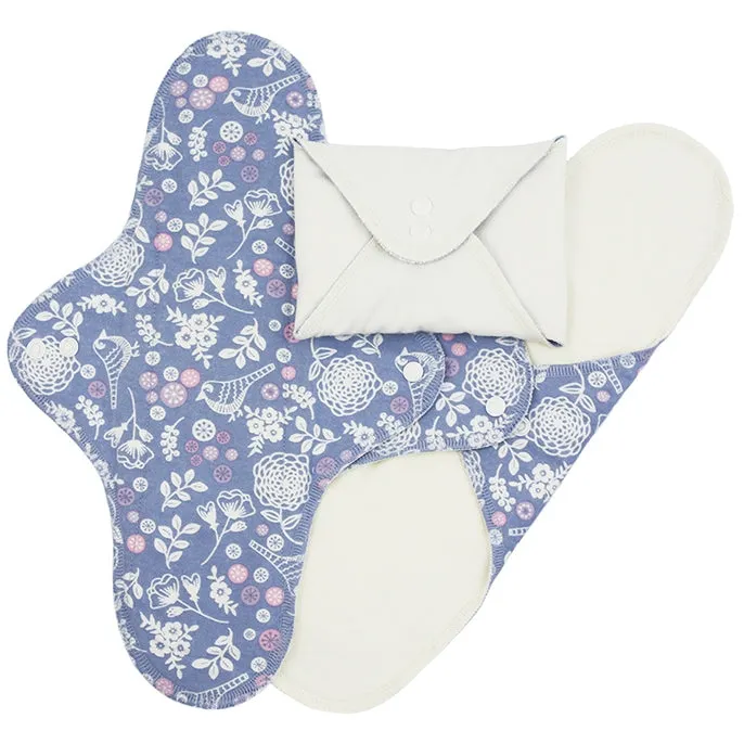 Imse Vimse Cotton Flannel Menstrual Pad Starter Kit - Garden