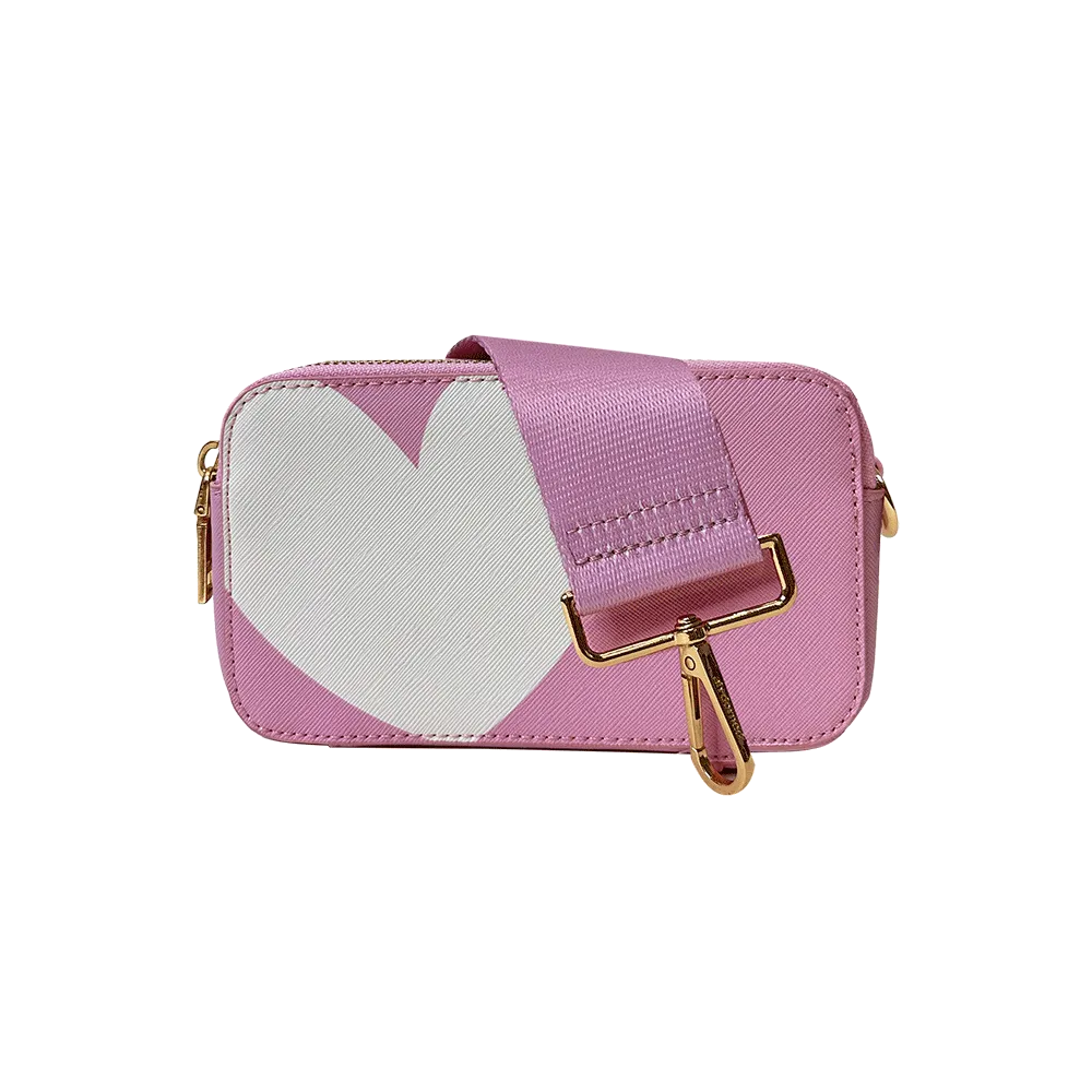 Jamie Heart Camera Bag w/Interchangeable Bag Strap