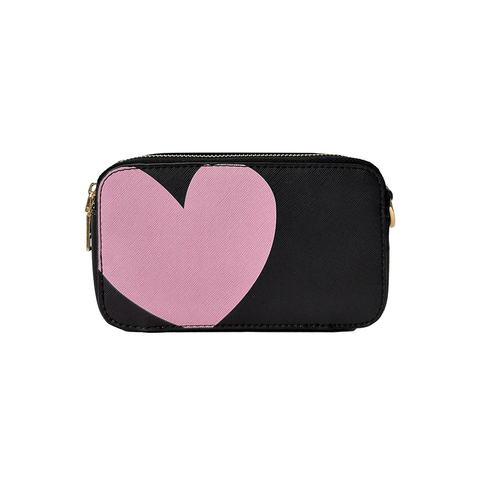 Jamie Heart Camera Bag w/Interchangeable Bag Strap