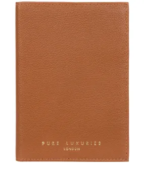 'Jet' Tan Leather Passport Holder