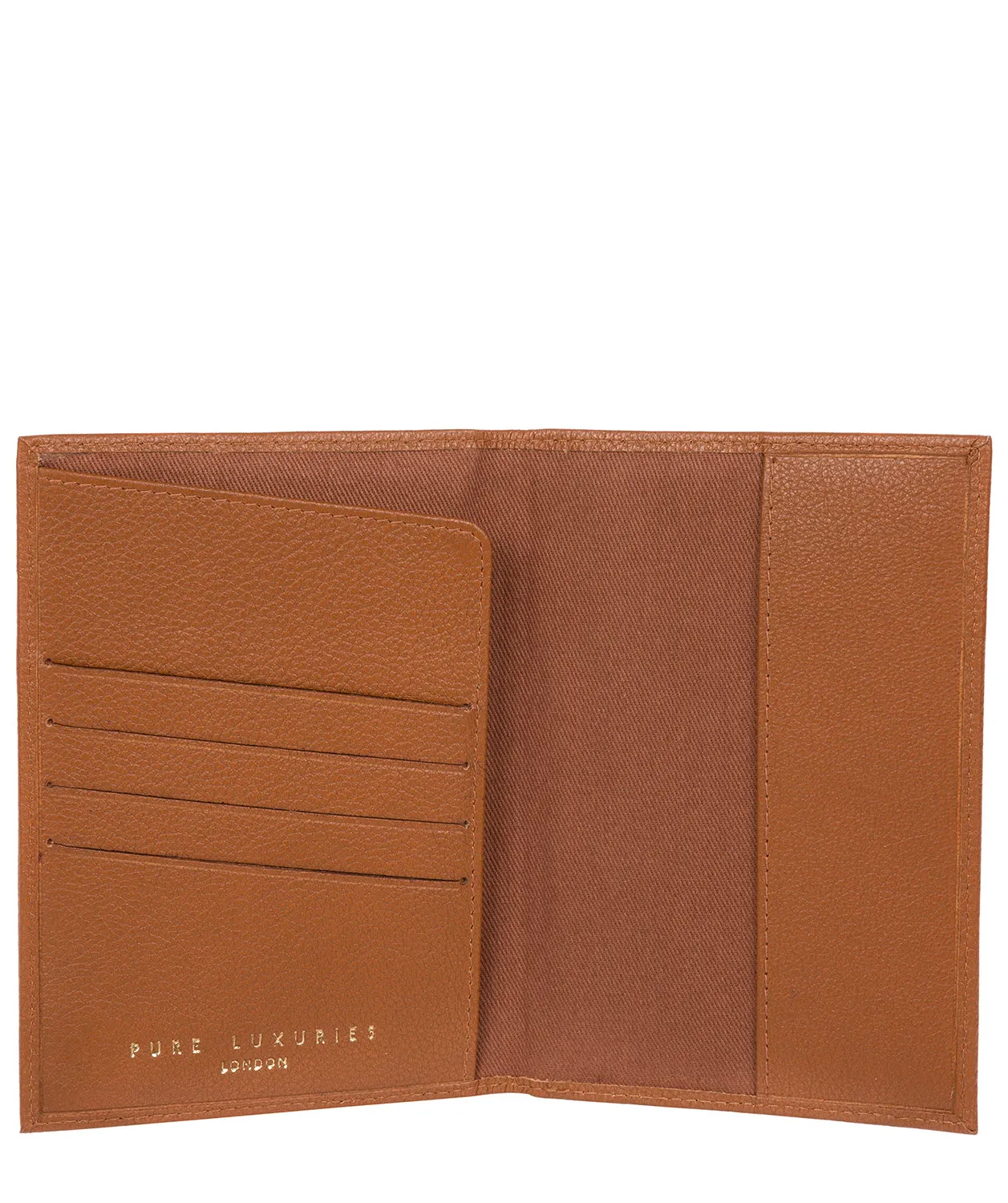 'Jet' Tan Leather Passport Holder