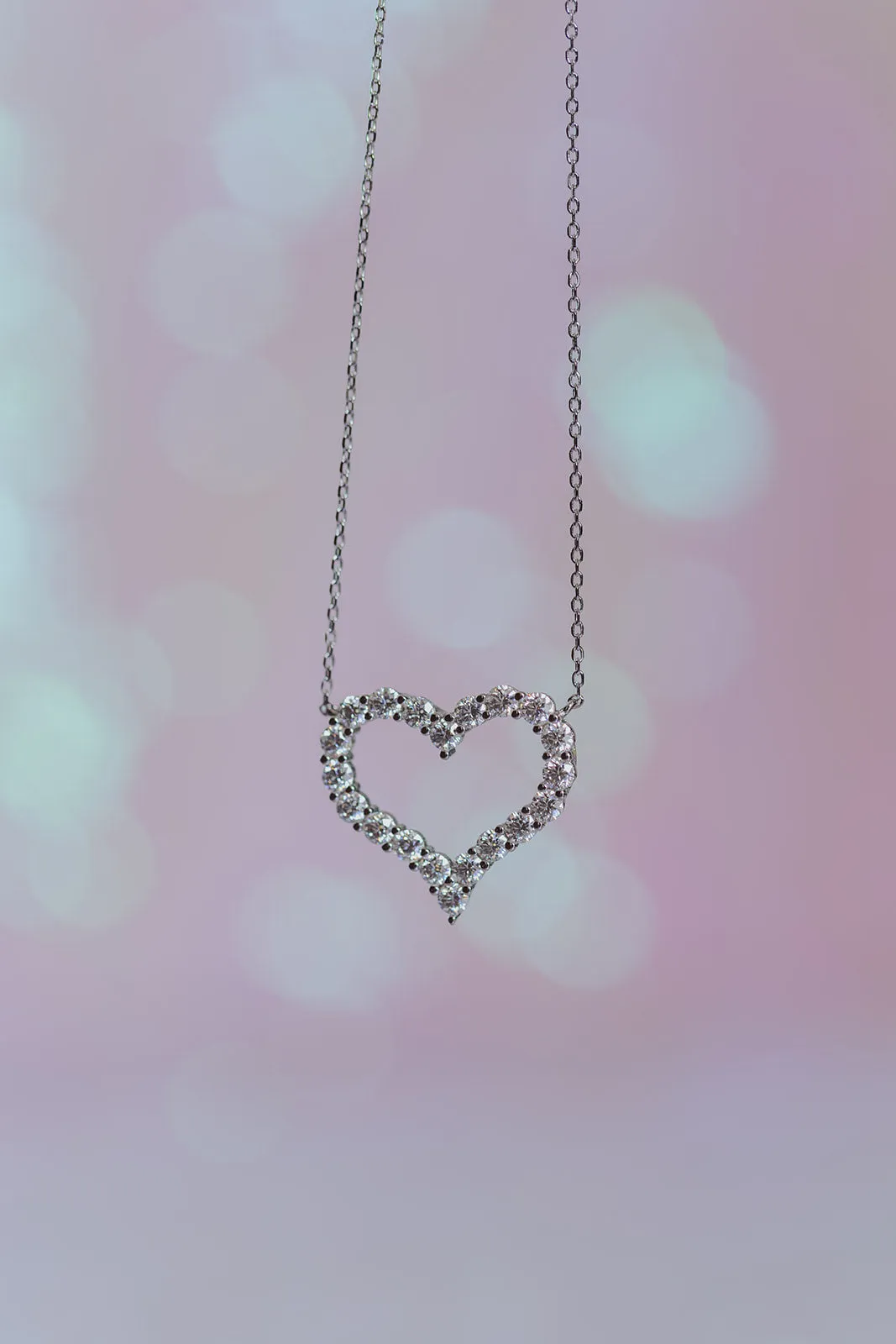 Killing Me Softly .925 Sterling Silver Moissanite Heart Necklace or Earrings