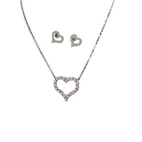 Killing Me Softly .925 Sterling Silver Moissanite Heart Necklace or Earrings