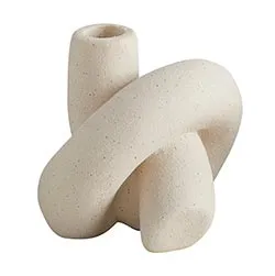 Knot Shaped Ceramic Candleholder