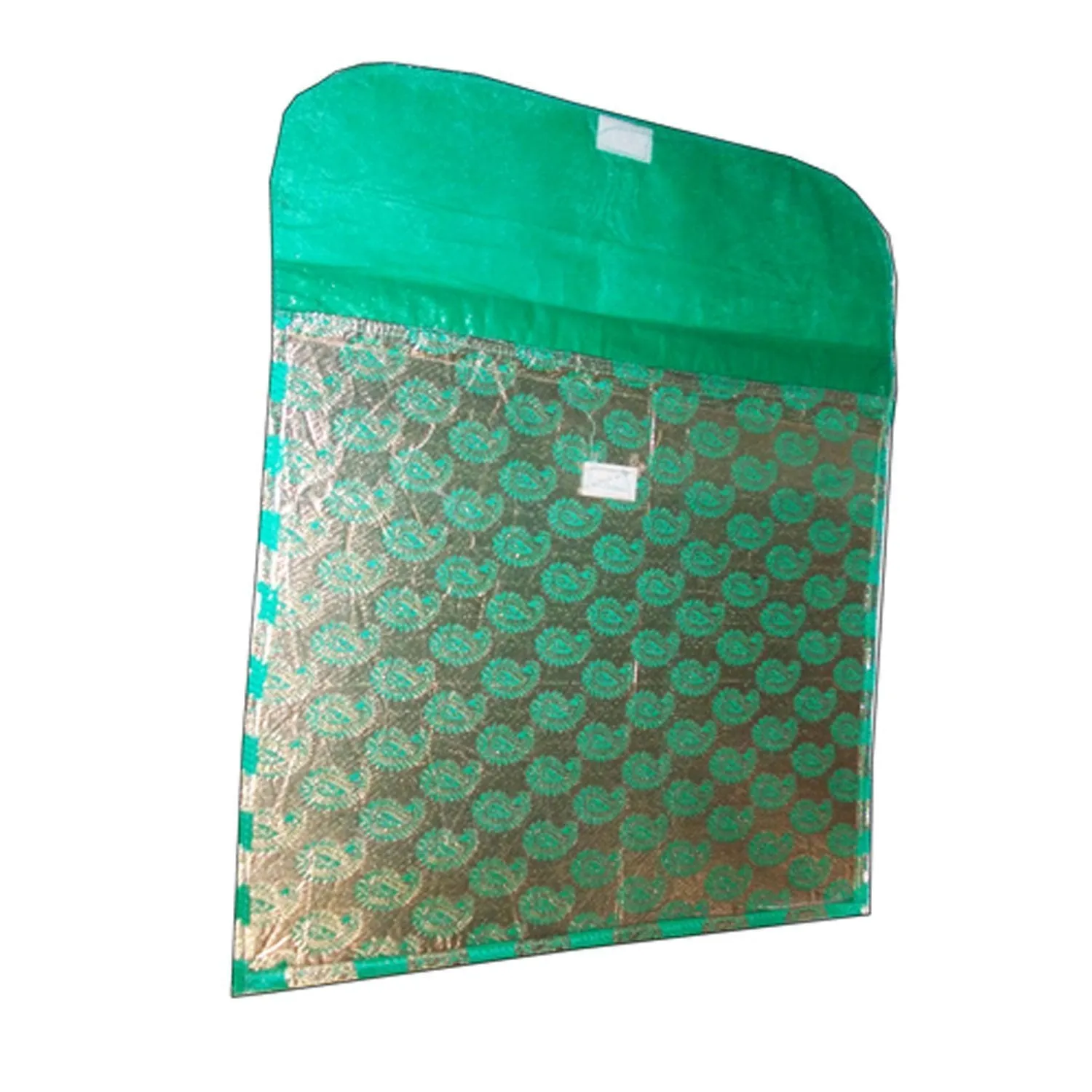 Kuber Industries 10 Piece Brocade Saree Cover, Green (SCBR0001)