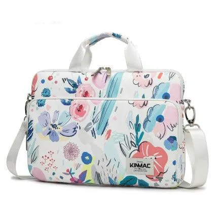 Laptop Shoulder Bag for Young Lady Handle Shoulder Messenger Case MacBook Air Pro 13.3" 15",Marble