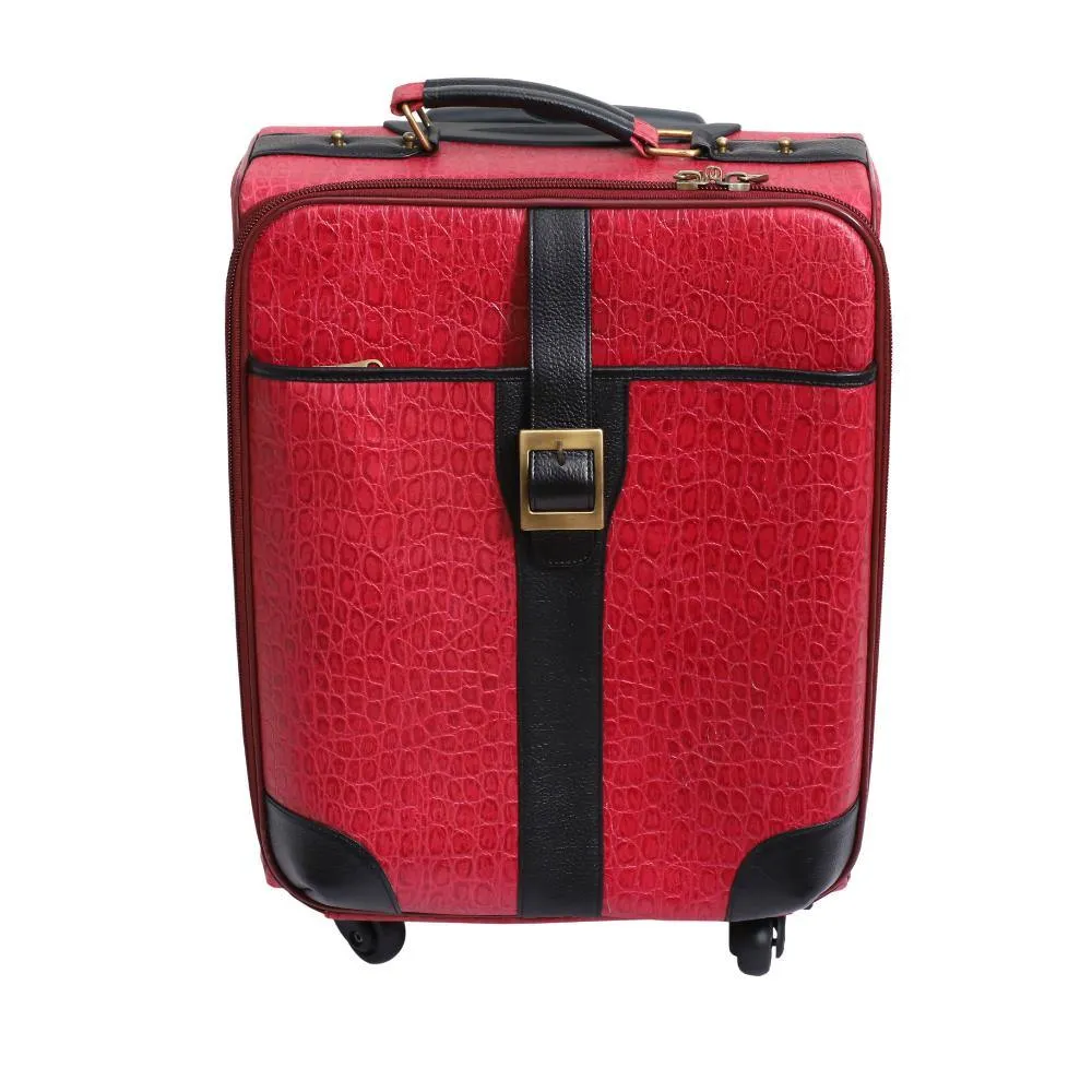 Lavish Touch Mulford Trolley Bag
 Leather - Red