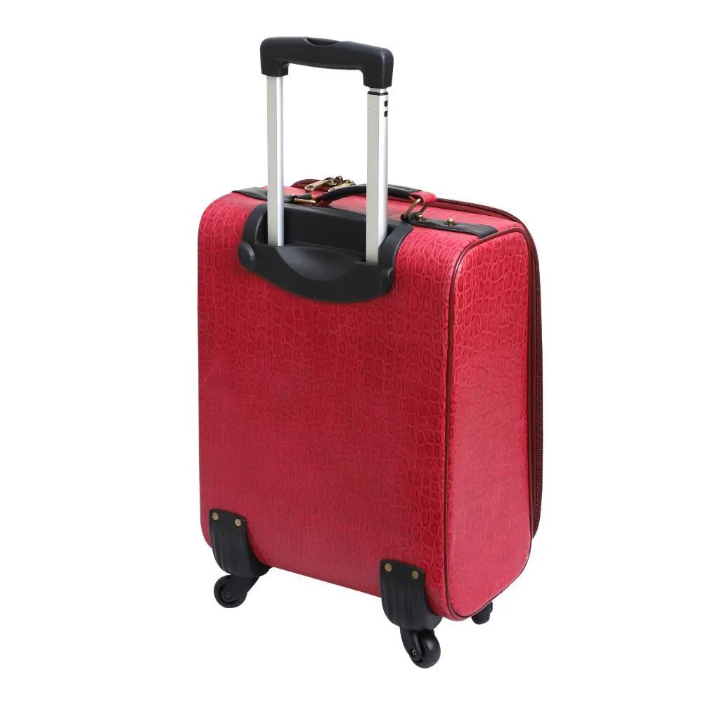 Lavish Touch Mulford Trolley Bag
 Leather - Red