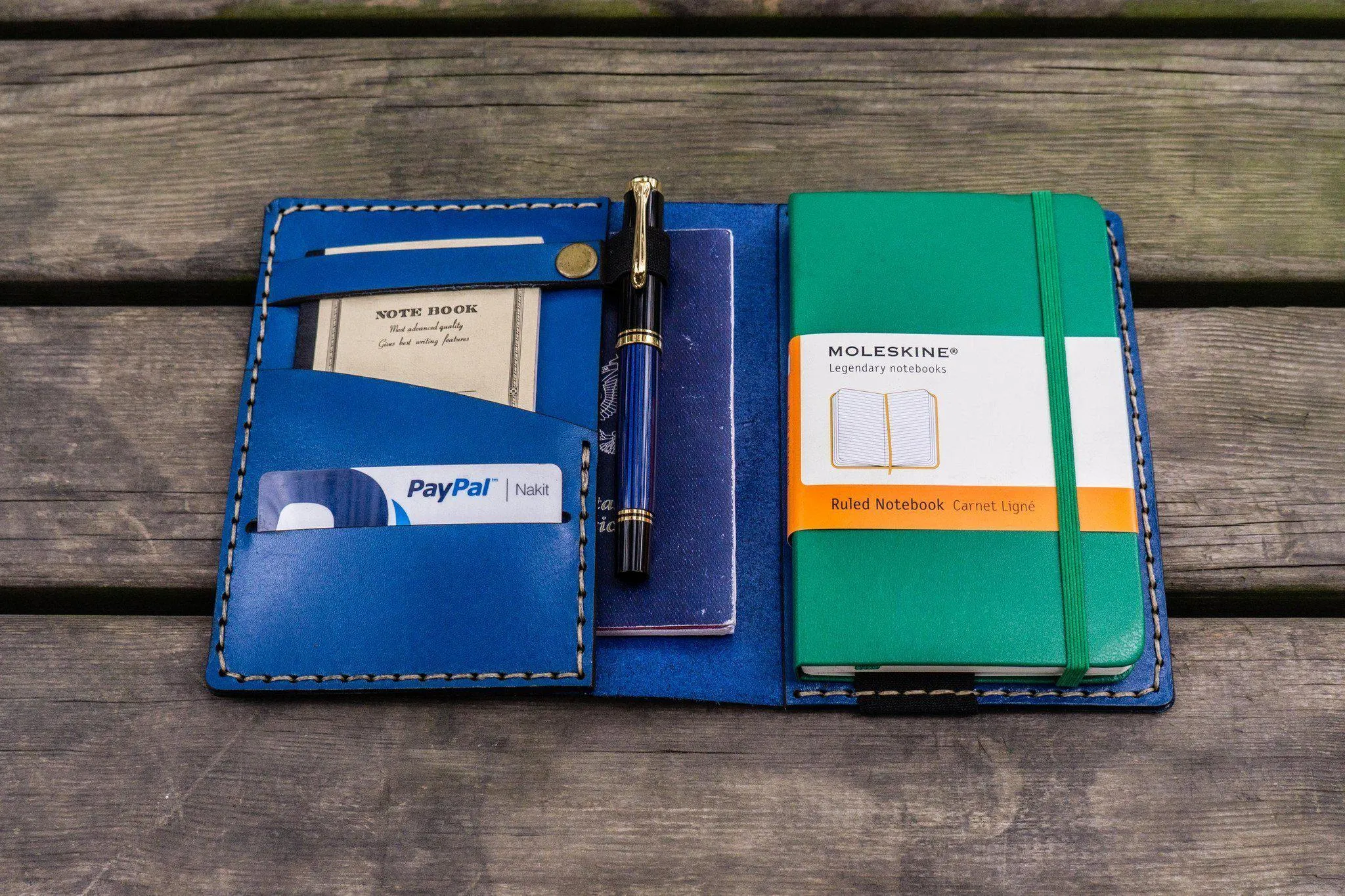 Leather Leuchtturm1917 A6 Notebook Cover - Blue