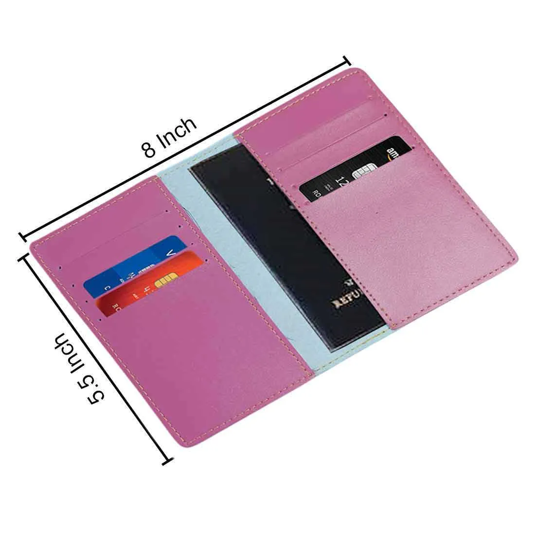 Leather Passport Holder Customized with Name Design Passport Cover and Luggage Tag Set - MAP