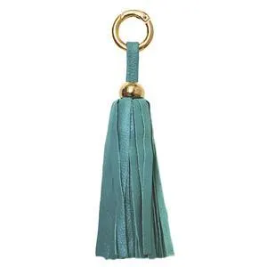 Leather Tassel -Aqua