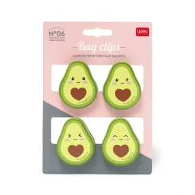 Legami Bag Clips Avocado Set Of 4