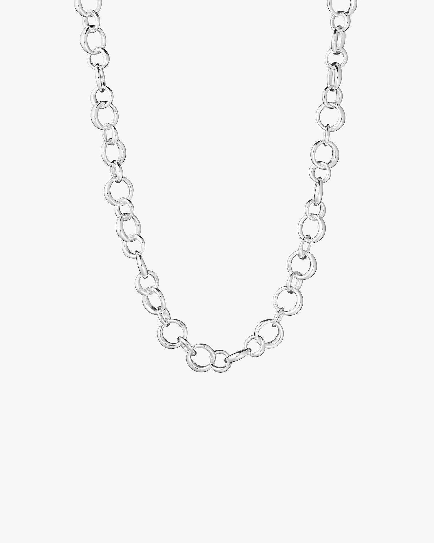 Les Amis drop chain necklace silver