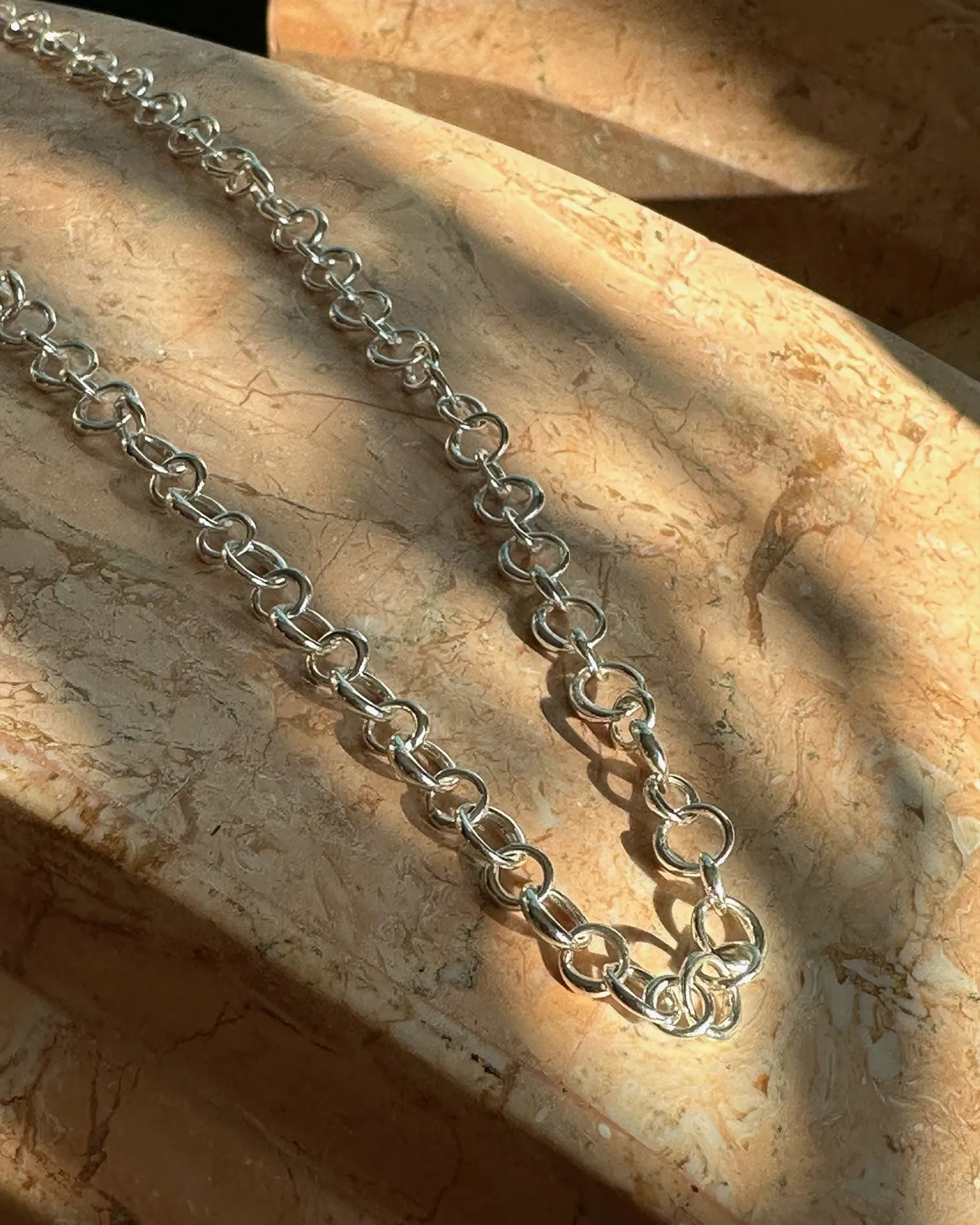 Les Amis drop chain necklace silver