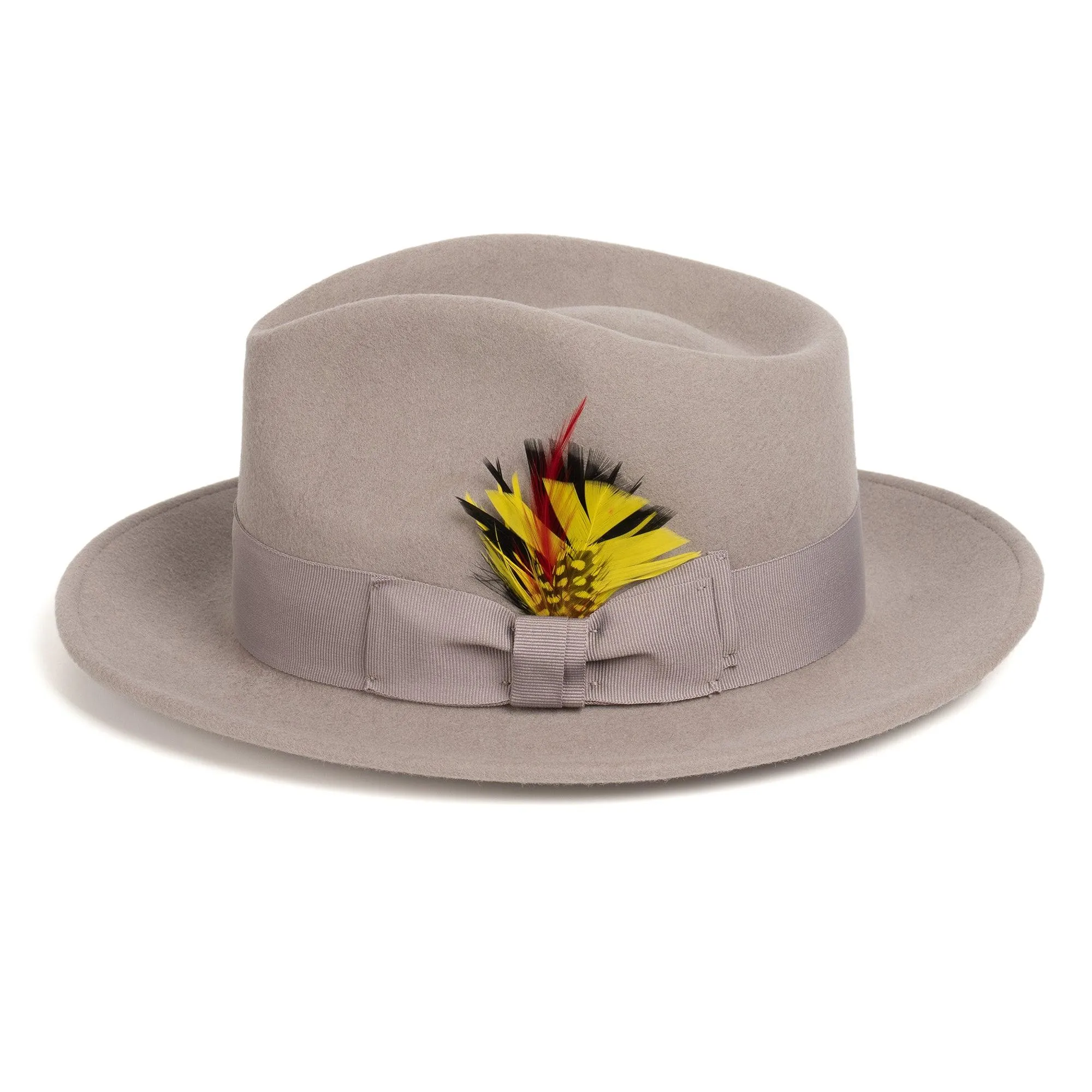 Light Grey Fedora 100% Australian Wool Crushable Hat