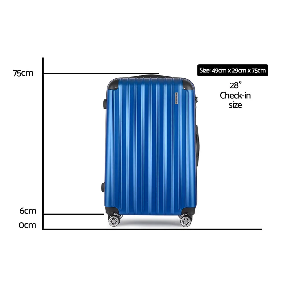 Lightweight 28" Hard Case Luggage, Dual Spinner Wheels - Wanderlite