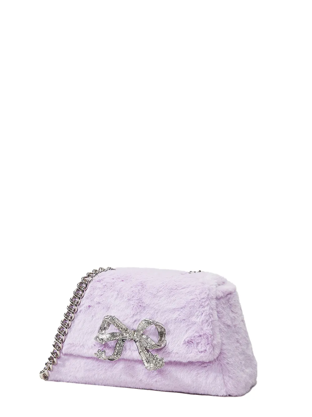 Lilac Fluffy Bow Mini Bag