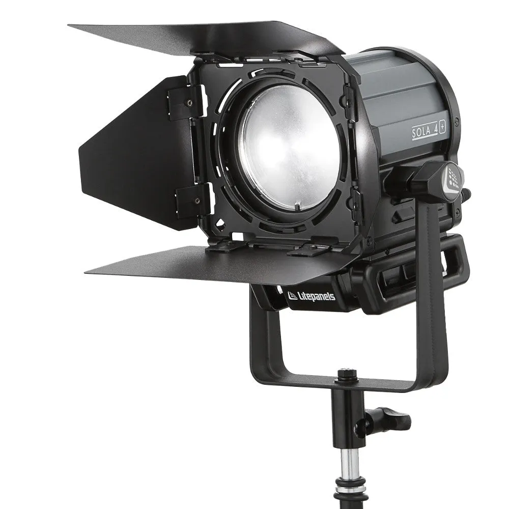 Litepanels Sola 4  Daylight Fresnel Traveler Kit w/ Barndoor, stands, Trolley Case Litepanels