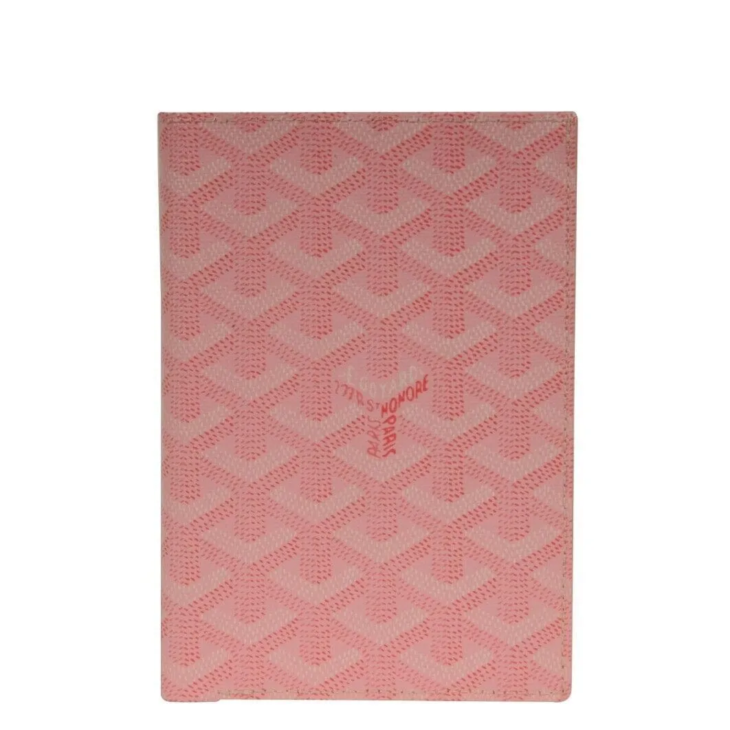 Long Bifold Wallet Card ID Passport Holder Pink Coated Canvas